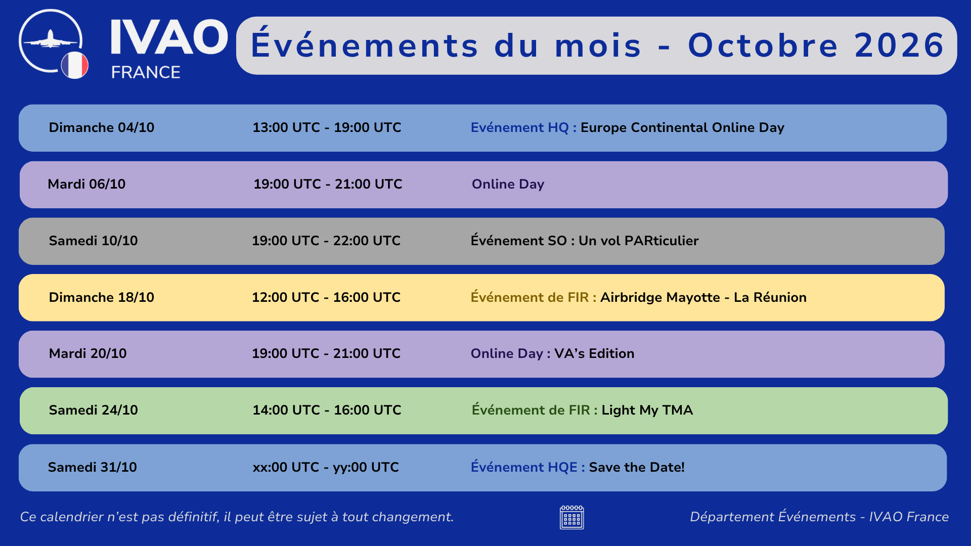 Events of the month
